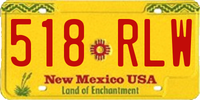 NM license plate 518RLW