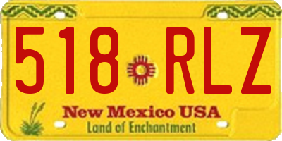 NM license plate 518RLZ