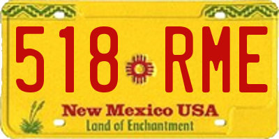 NM license plate 518RME