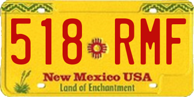 NM license plate 518RMF