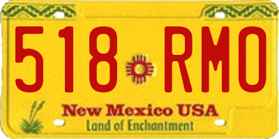 NM license plate 518RMO