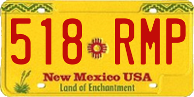 NM license plate 518RMP