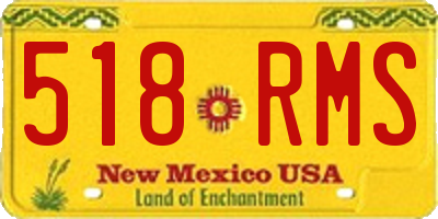 NM license plate 518RMS