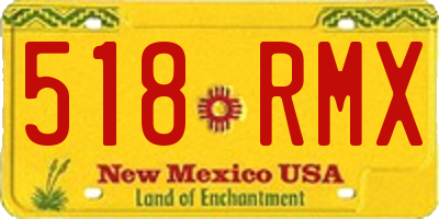 NM license plate 518RMX