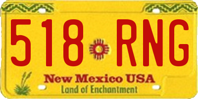 NM license plate 518RNG