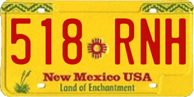 NM license plate 518RNH