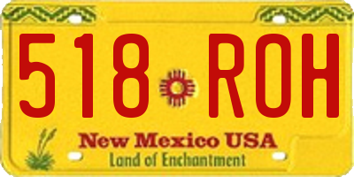 NM license plate 518ROH
