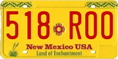 NM license plate 518ROO