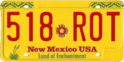 NM license plate 518ROT