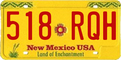 NM license plate 518RQH