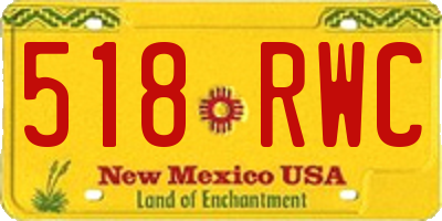 NM license plate 518RWC