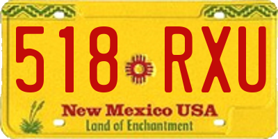 NM license plate 518RXU