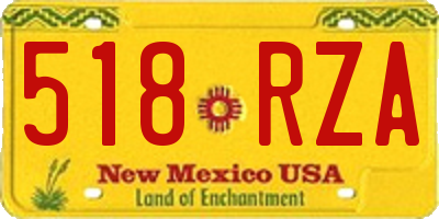 NM license plate 518RZA