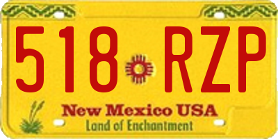 NM license plate 518RZP