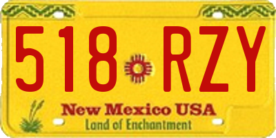 NM license plate 518RZY