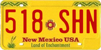 NM license plate 518SHN