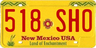 NM license plate 518SHO