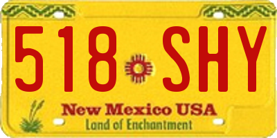 NM license plate 518SHY