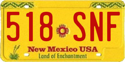 NM license plate 518SNF