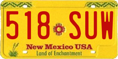 NM license plate 518SUW