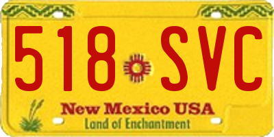 NM license plate 518SVC