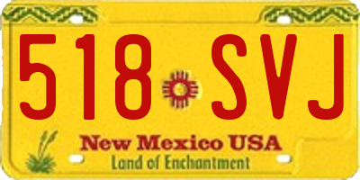 NM license plate 518SVJ
