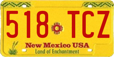 NM license plate 518TCZ