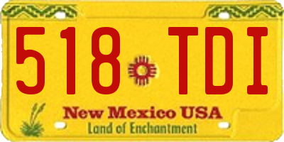 NM license plate 518TDI