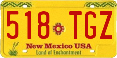 NM license plate 518TGZ
