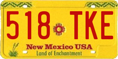 NM license plate 518TKE