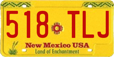 NM license plate 518TLJ