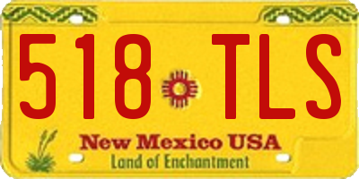 NM license plate 518TLS
