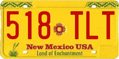 NM license plate 518TLT