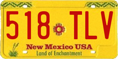 NM license plate 518TLV