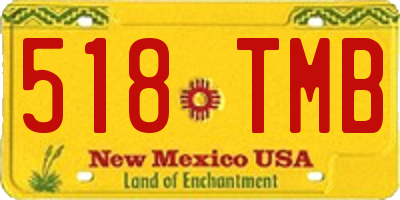 NM license plate 518TMB