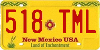 NM license plate 518TML