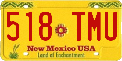 NM license plate 518TMU