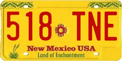 NM license plate 518TNE