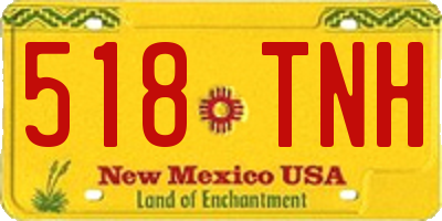 NM license plate 518TNH