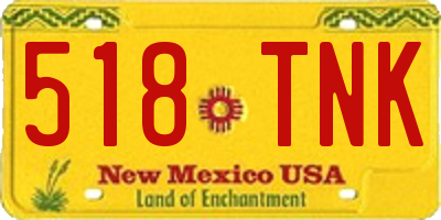 NM license plate 518TNK