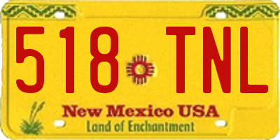 NM license plate 518TNL