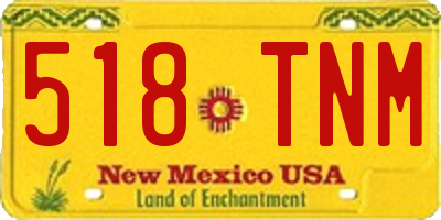 NM license plate 518TNM