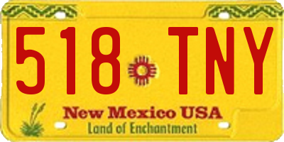 NM license plate 518TNY