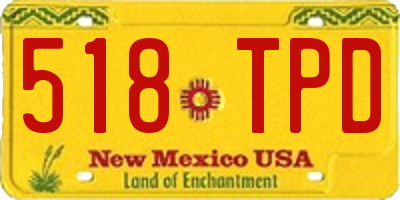 NM license plate 518TPD