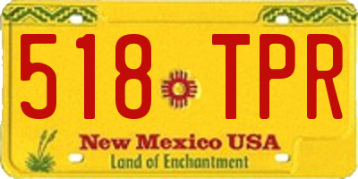 NM license plate 518TPR