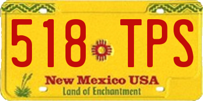 NM license plate 518TPS