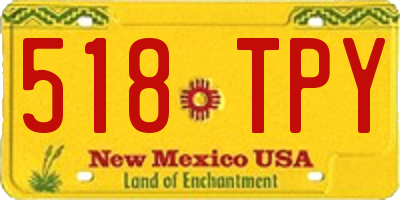 NM license plate 518TPY