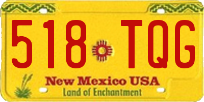 NM license plate 518TQG