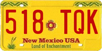 NM license plate 518TQK