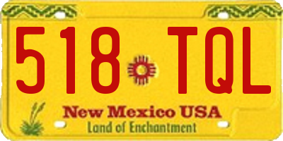 NM license plate 518TQL